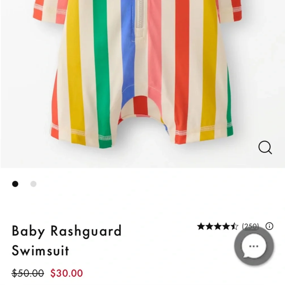 Hanna Andersson Rainbow Stripe Long-Sleeve Swim Suit